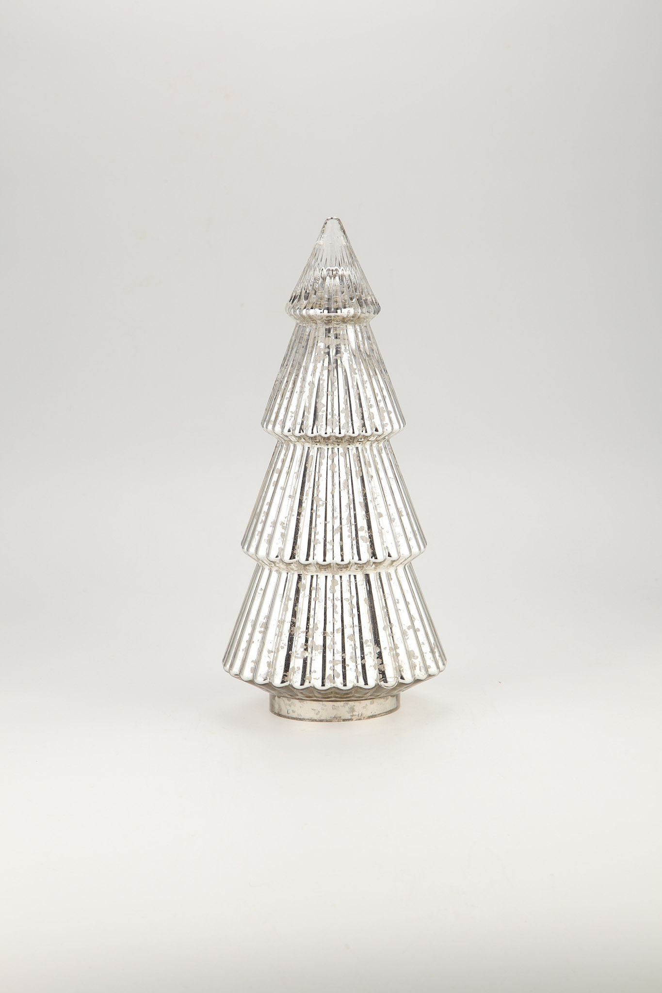 D7"H14.5" - MERCURY GLASS CHRISTMAS TREE