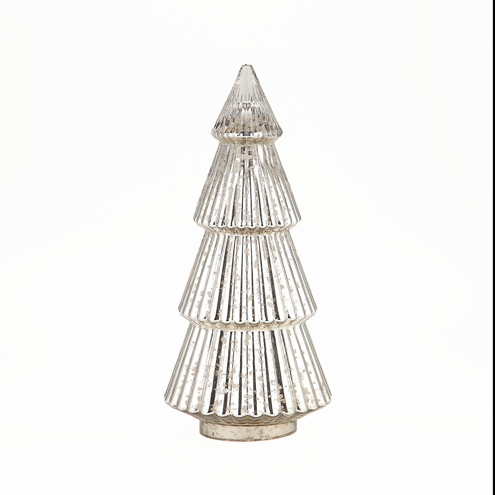 51946	 D7"H14.5" - MERCURY GLASS CHRISTMAS TREE