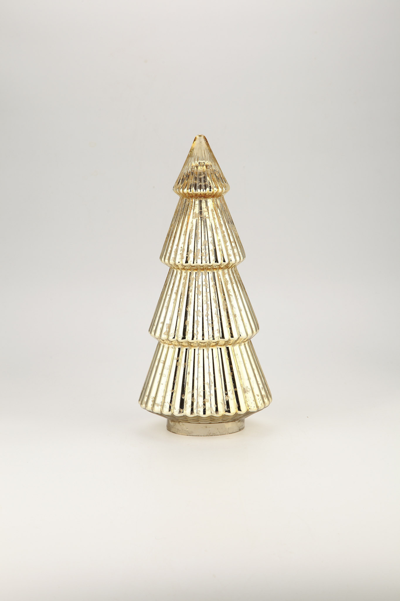 D7"H14.5" - MERCURY GLASS CHRISTMAS TREE