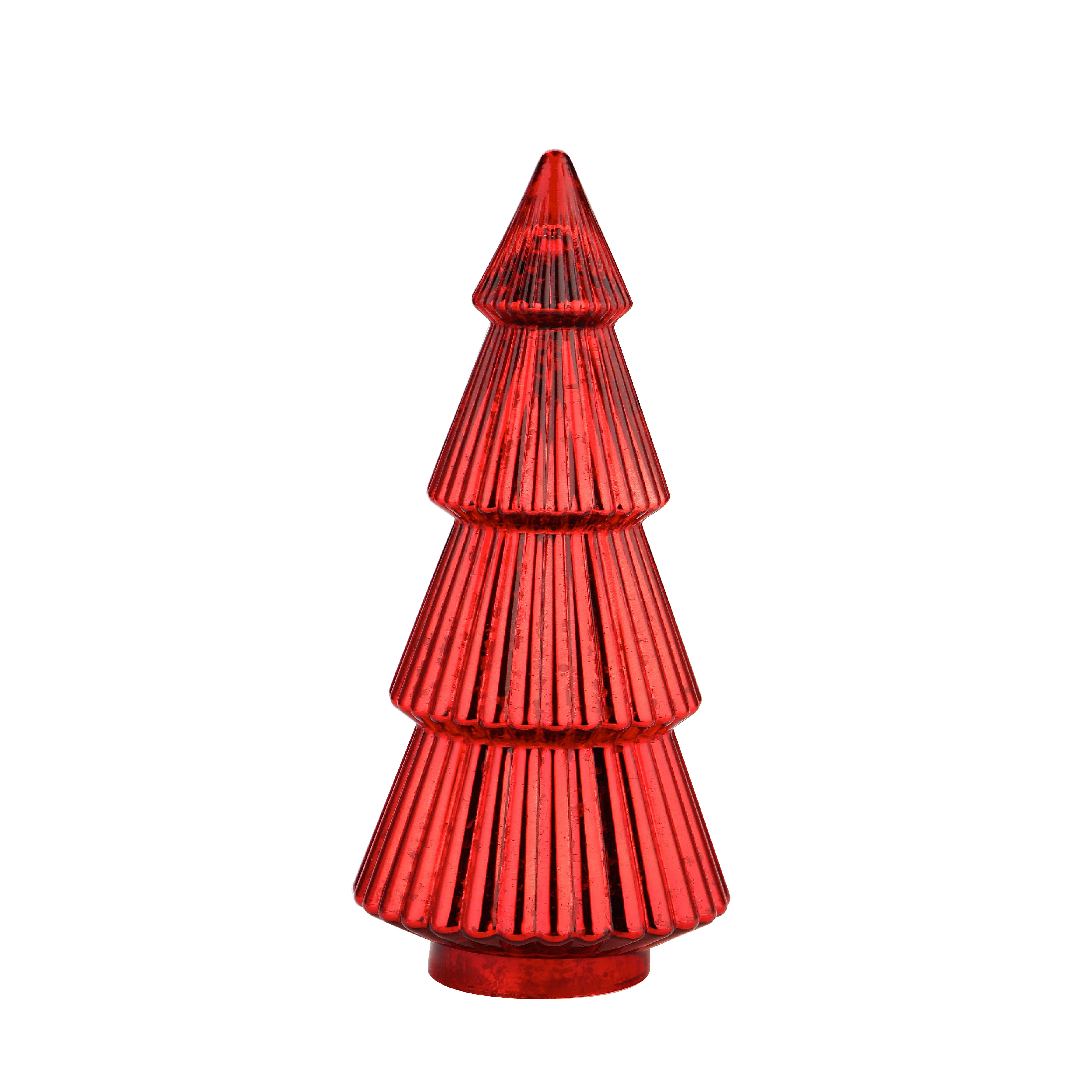 51949	 D7"H14.5" - MERCURY GLASS CHRISTMAS TREE