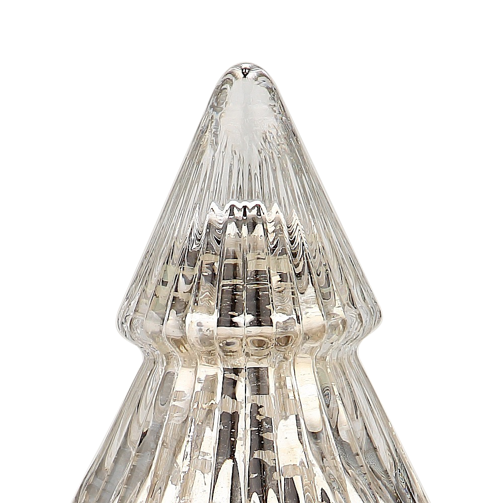 51951	 *D6"H10.5" - MERCURY GLASS CHRISTMAS TREE