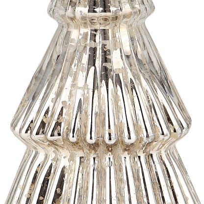 51951	 *D6"H10.5" - MERCURY GLASS CHRISTMAS TREE