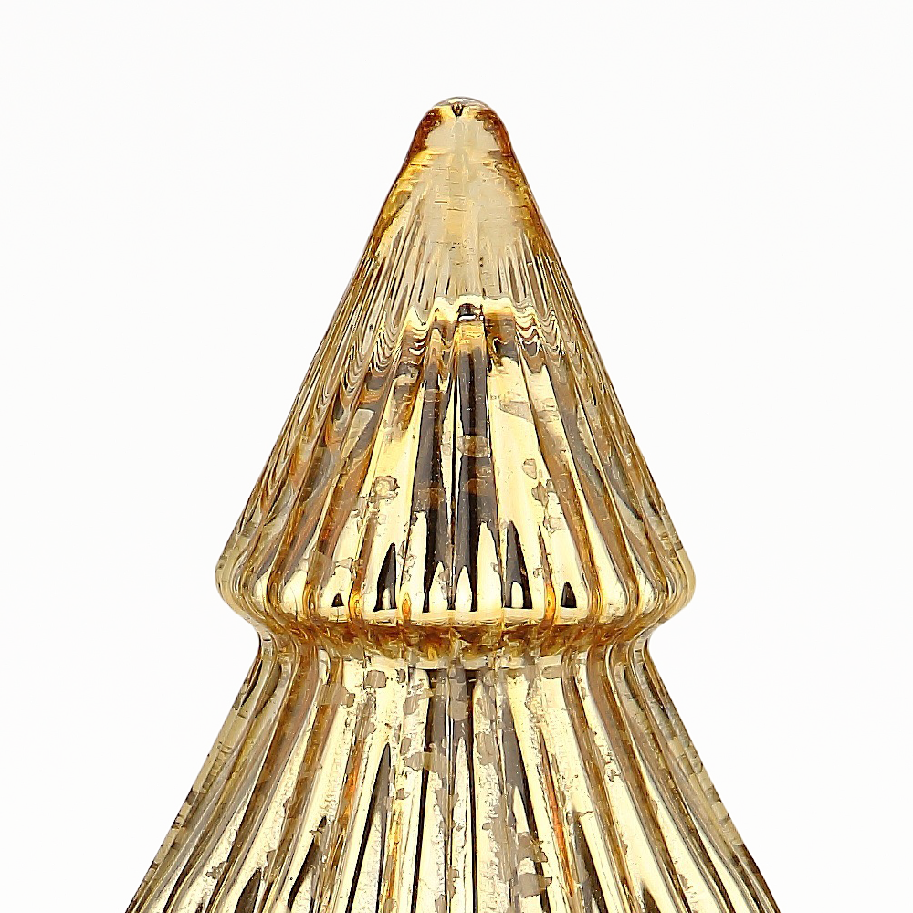 51952	 *D6"H10.5" - MERCURY GLASS CHRISTMAS TREE