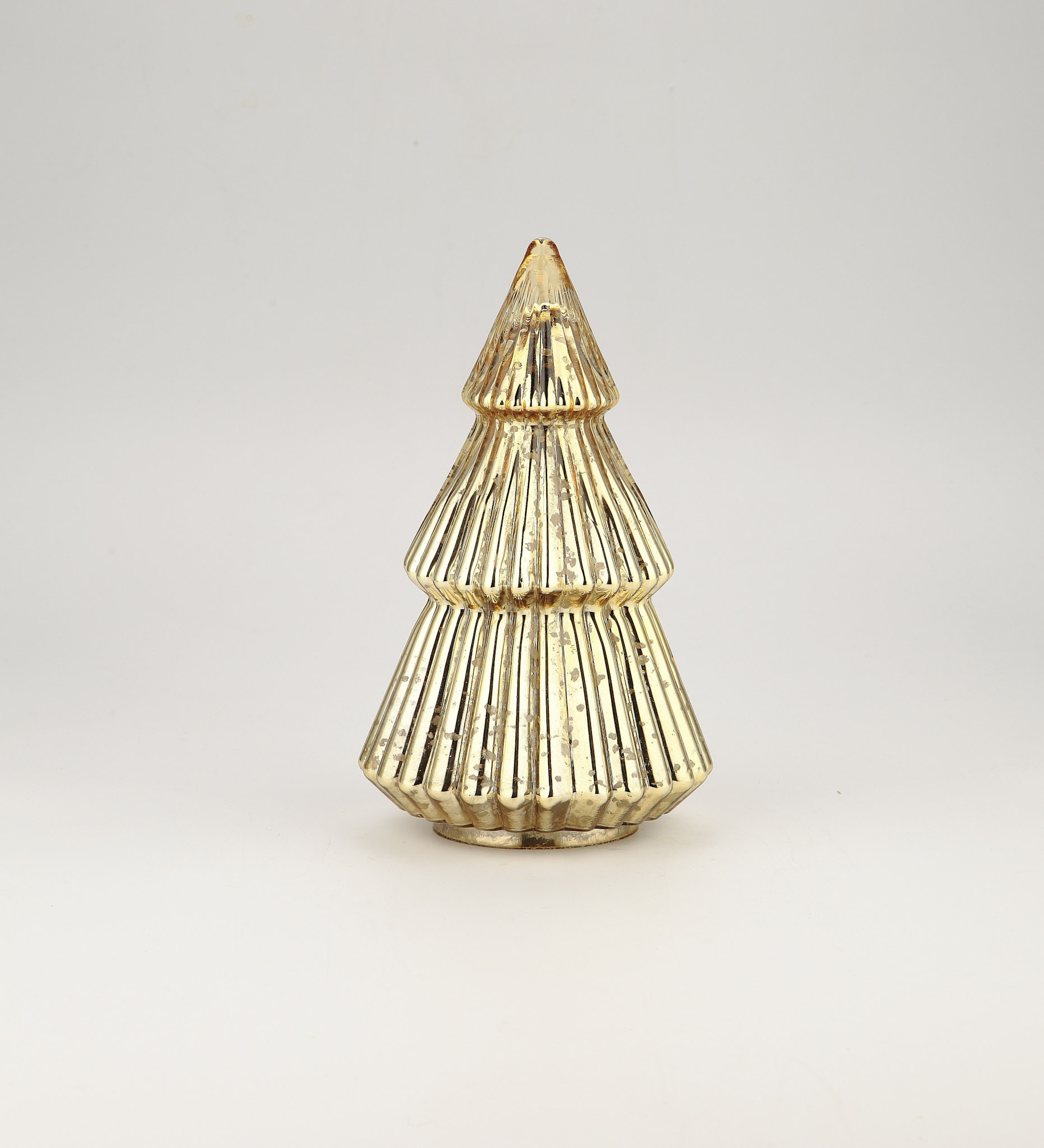 *D6"H10.5" - MERCURY GLASS CHRISTMAS TREE