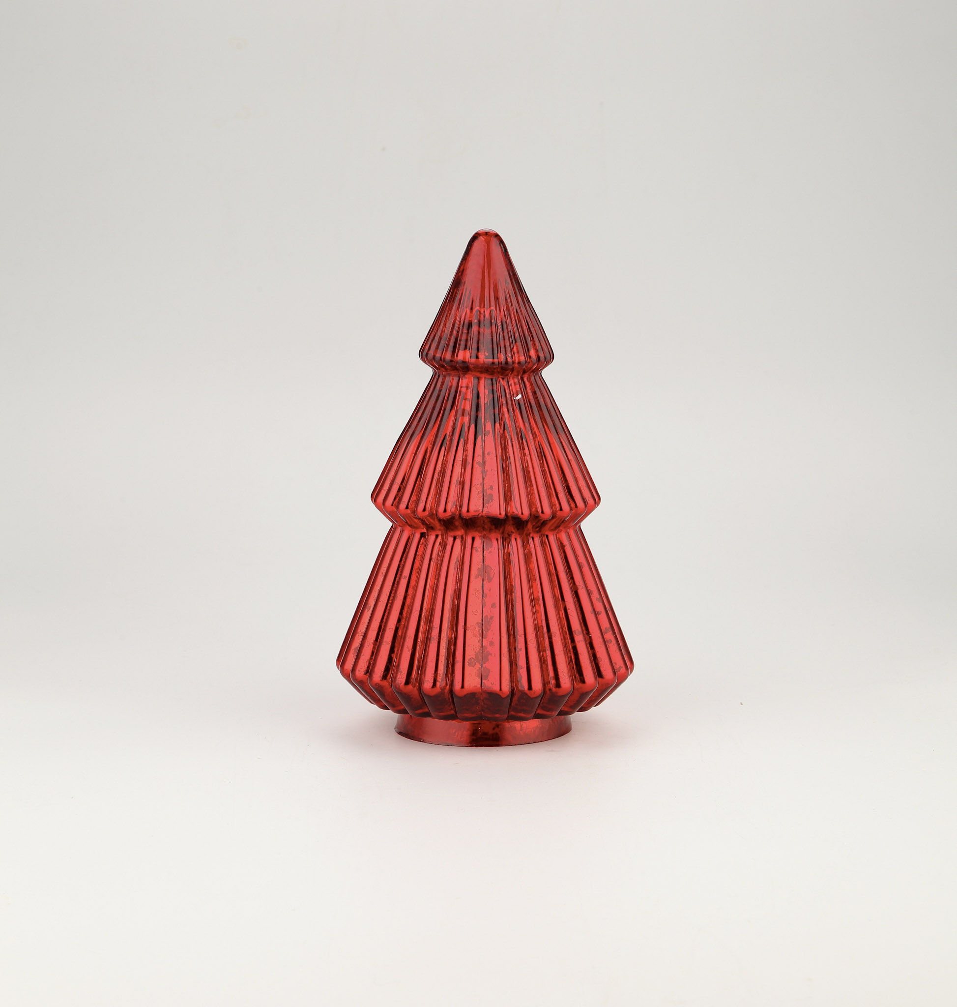 *D6"H10.5" - MERCURY GLASS CHRISTMAS TREE