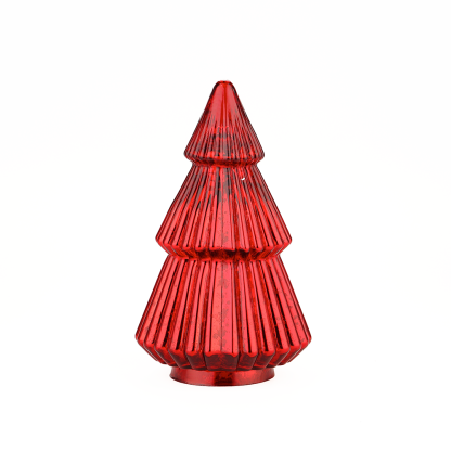 51954	 *D6"H10.5" - MERCURY GLASS CHRISTMAS TREE