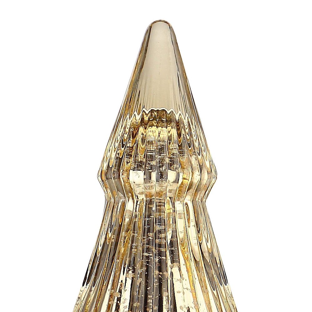 51957	 D8.5"H30" - MERCURY GLASS CHRISTMAS TREE ON PEDESTAL