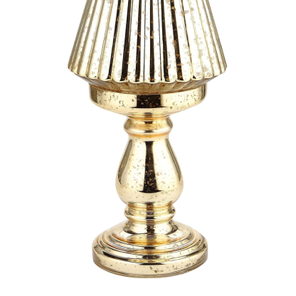 51957	 D8.5"H30" - MERCURY GLASS CHRISTMAS TREE ON PEDESTAL