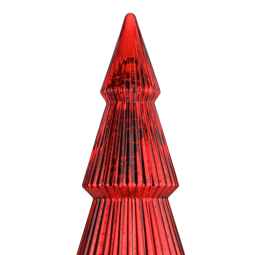 51959	 D8.5"H30" - MERCURY GLASS CHRISTMAS TREE ON PEDESTAL