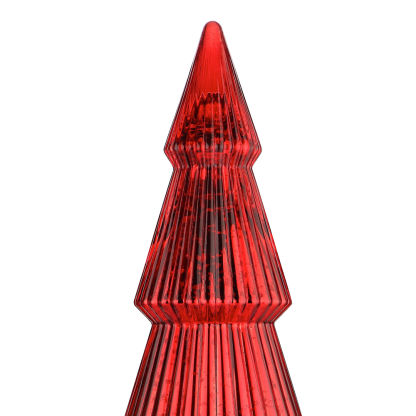 51959	 D8.5"H30" - MERCURY GLASS CHRISTMAS TREE ON PEDESTAL