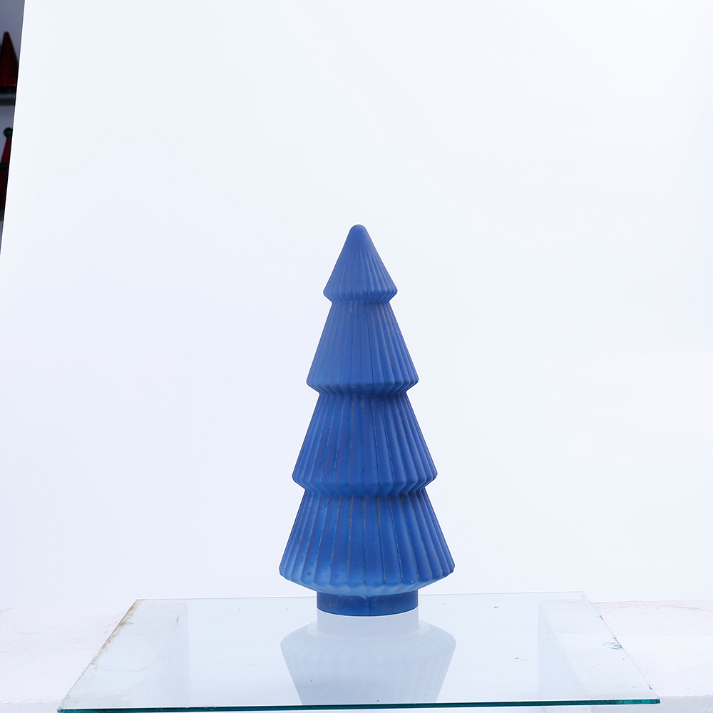 D7.1"H14.6" - MATTE MERCURY GLASS CHRISTMAS TREE