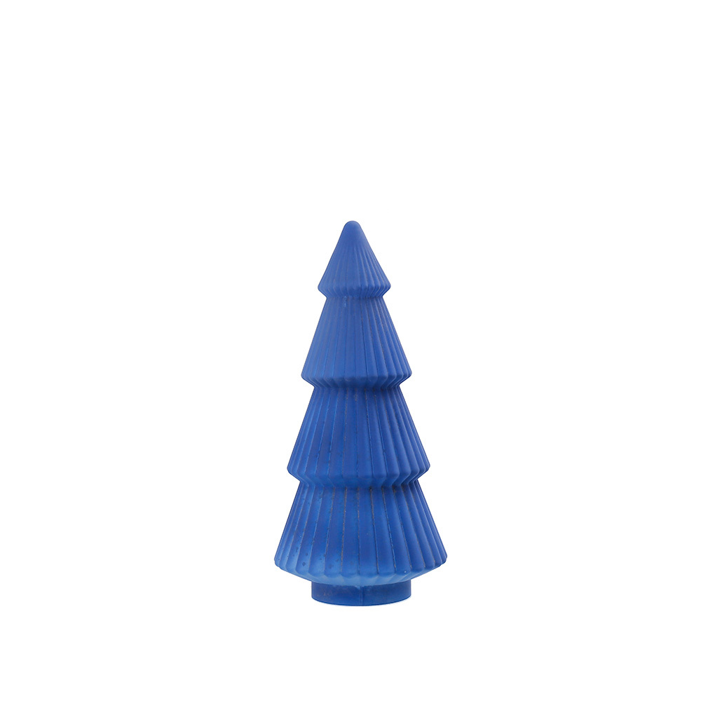 54022	 D7.1"H14.6" - MATTE MERCURY GLASS CHRISTMAS TREE
