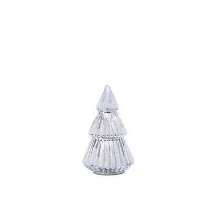 54026	 *D5.9"H10.63" - MERCURY GLASS CHRISTMAS TREE