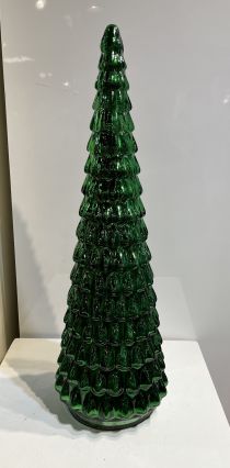 *D7.5"H22" - GLASS CHRISTMAS TREE