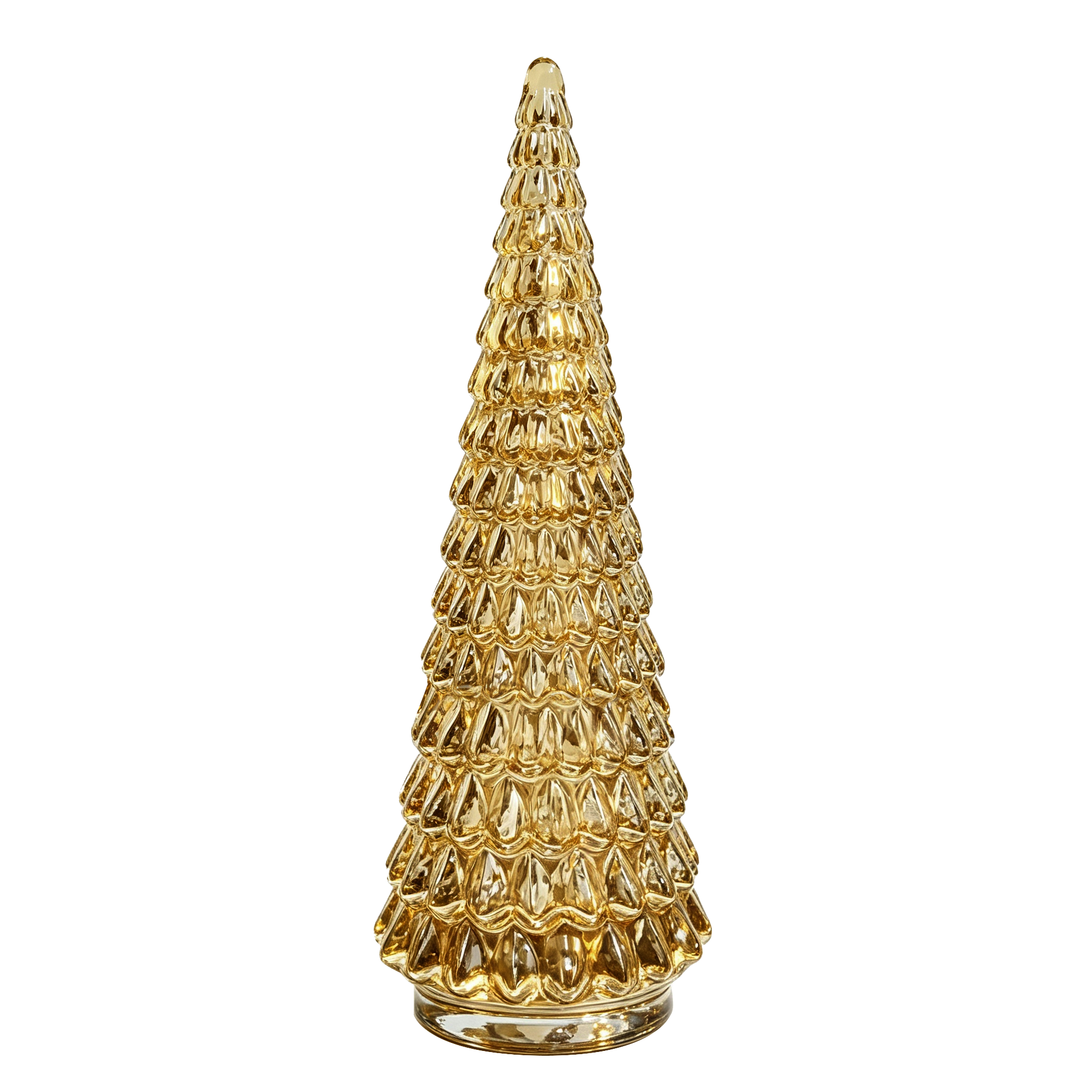 54099GD	 *D7.5"H22" - GLASS CHRISTMAS TREE