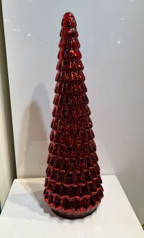 *D7.5"H22" - GLASS CHRISTMAS TREE