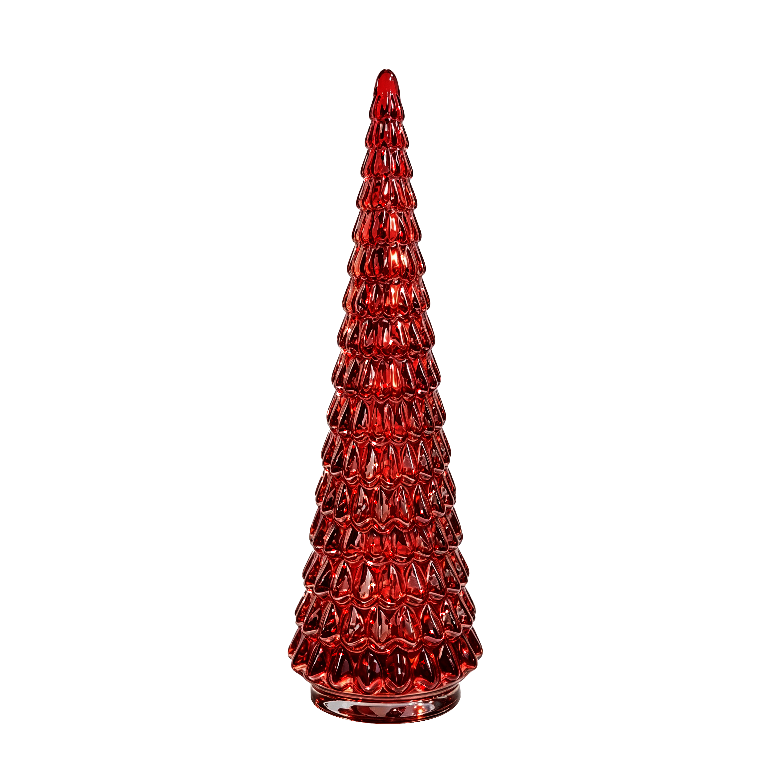 54099R	 *D7.5"H22" - GLASS CHRISTMAS TREE