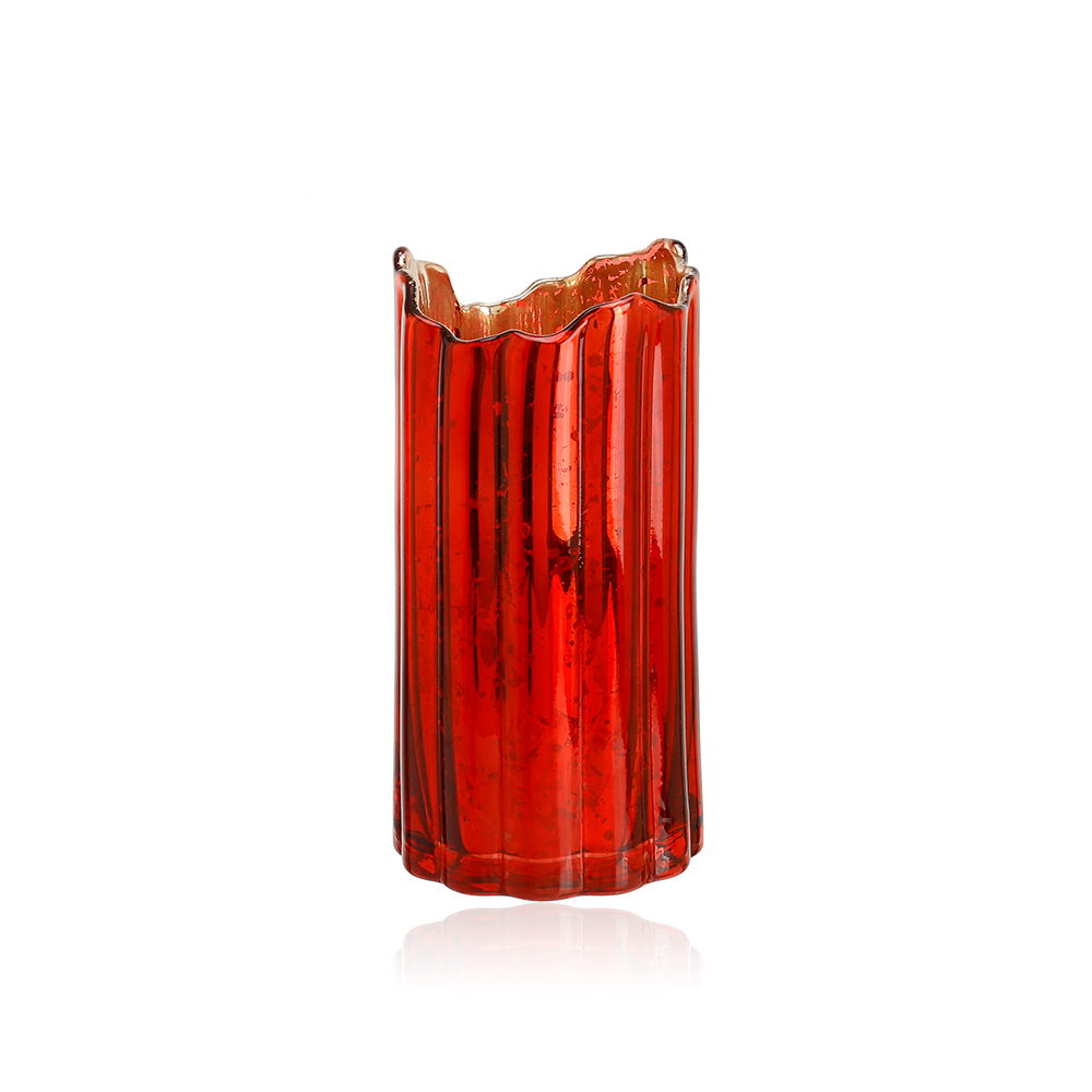 D3.9"H7.9" - MERCURY GLASS VASE