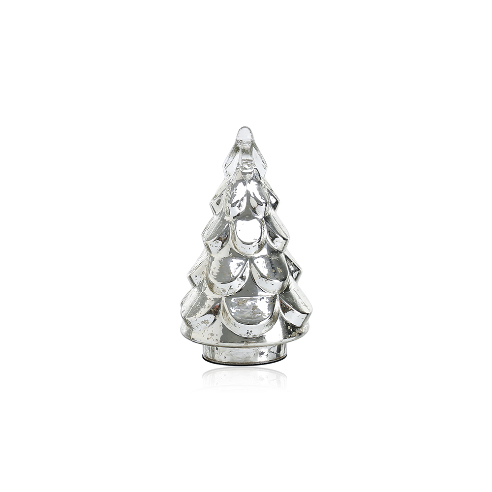 D6.7"H10.6" - GLASS CHRISTMAS TREE
