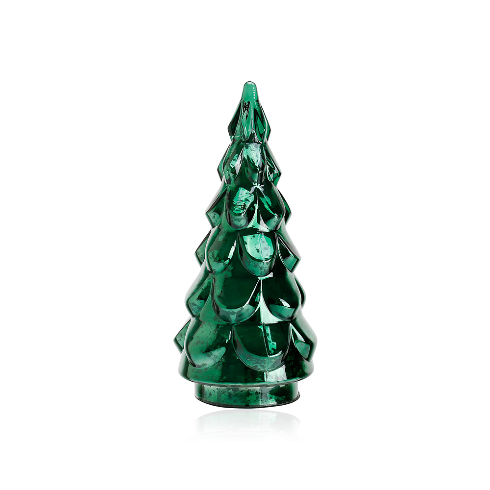 D6.7"H14" - GLASS CHRISTMAS TREE