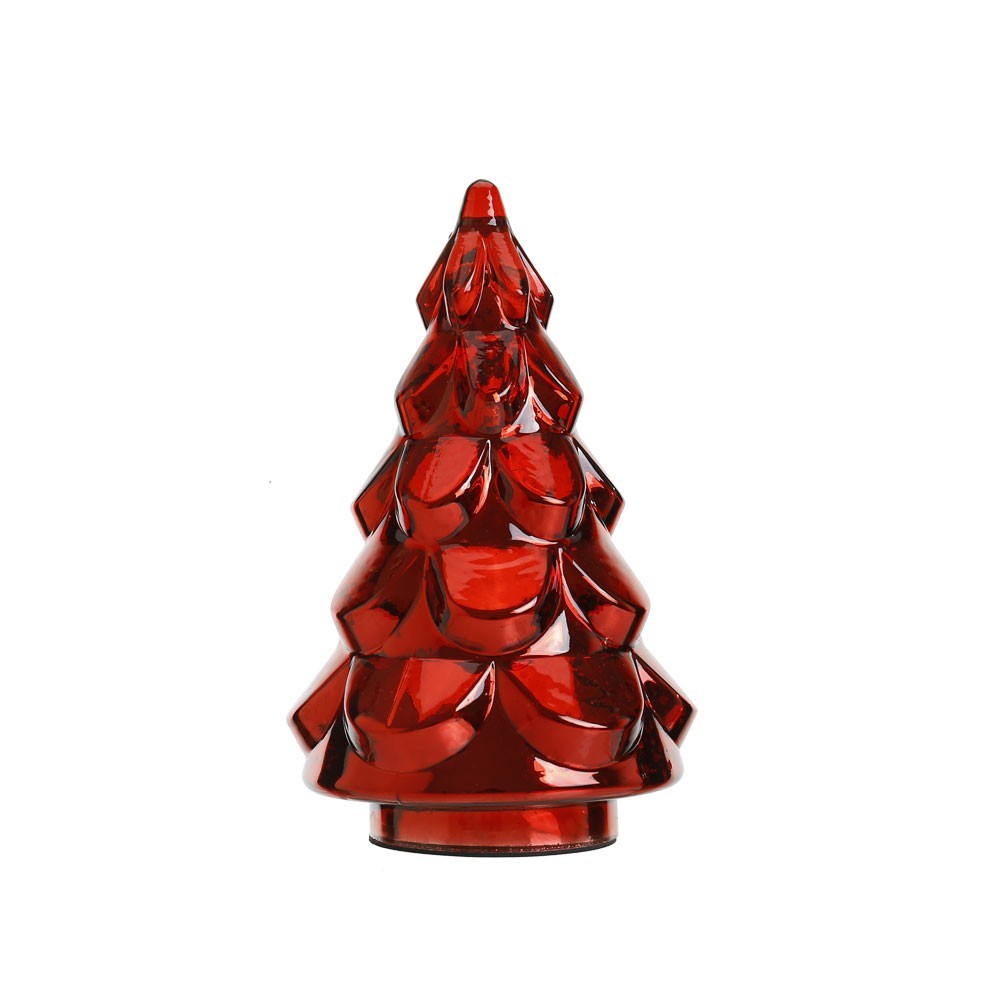 D6.7"H14" - GLASS CHRISTMAS TREE