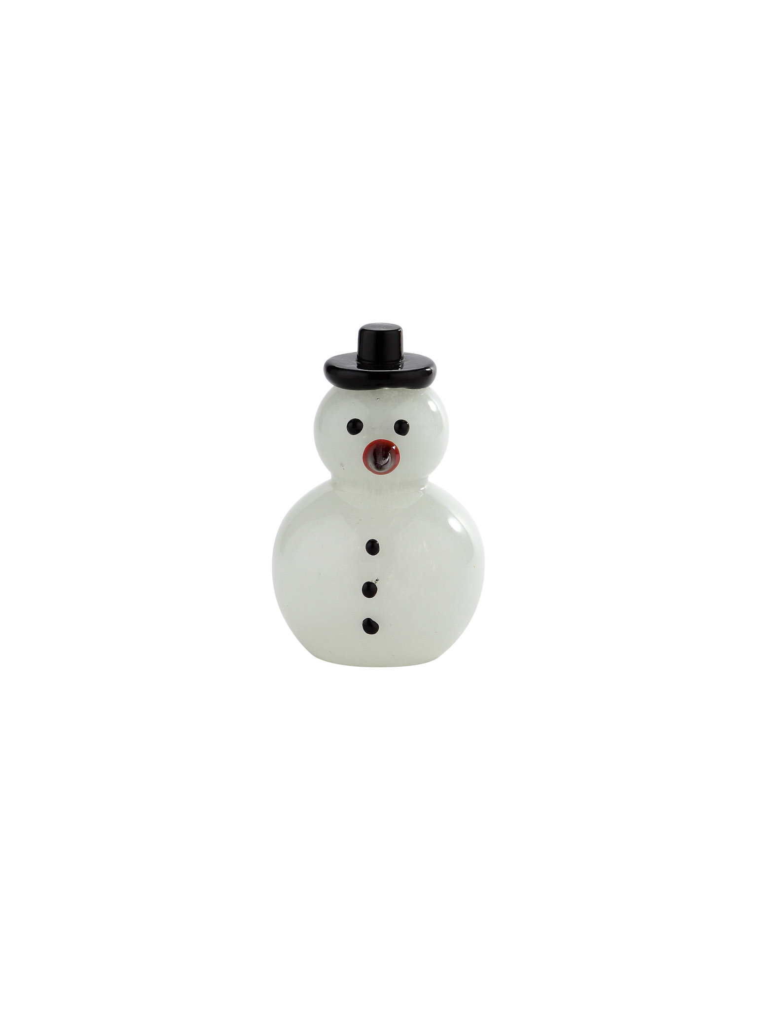 D4"H6" - GLASS SNOWMAN FIGURINE