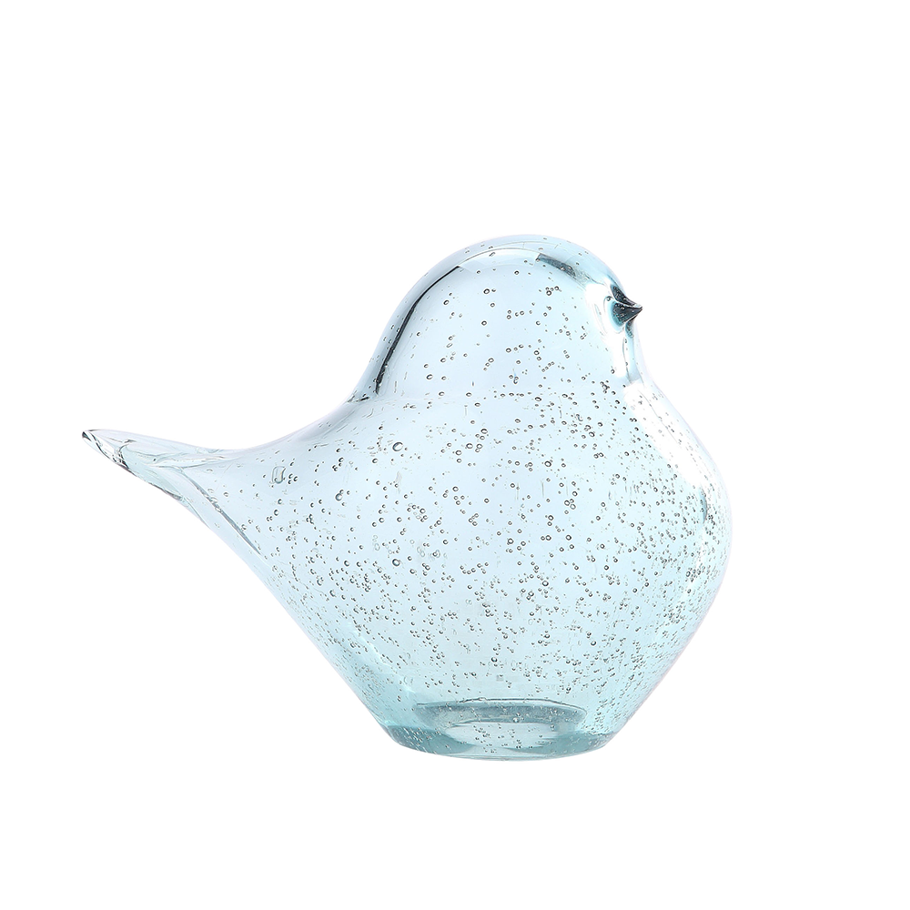 55827ASST	 L10"W6"H7.5" - ASSORTED COLORS GLASS BIRD FIGURINES
