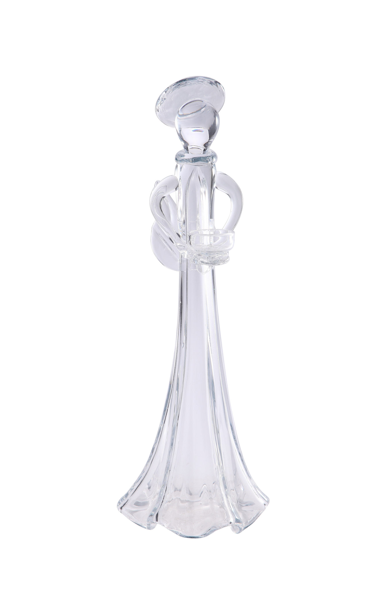 D7"H19.5" - GLASS ANGEL VOTIVE HOLDER