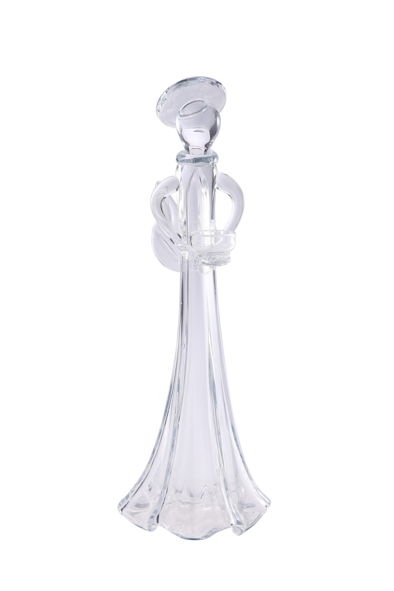 D7"H19.5" - GLASS ANGEL VOTIVE HOLDER