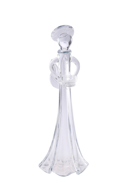 D7"H19.5" - GLASS ANGEL VOTIVE HOLDER