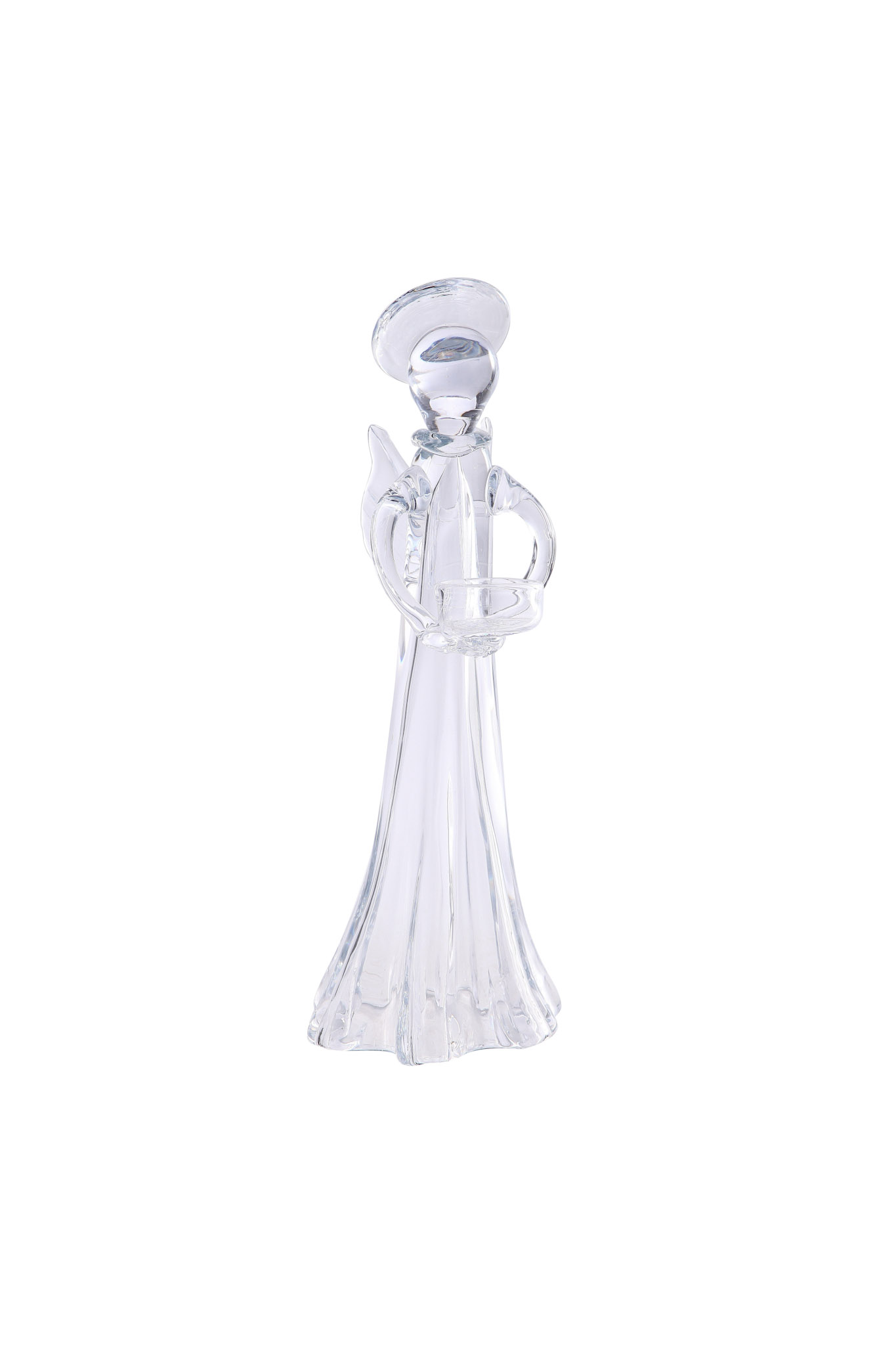 D5.5"H14" - GLASS ANGEL VOTIVE HOLDER