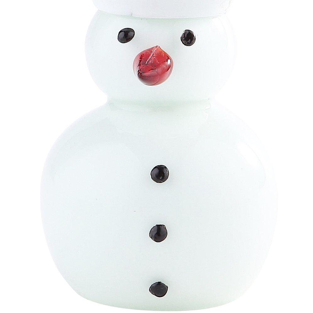 55892	 D3.5"H7.5" - GLASS SNOWMAN FIGURINE