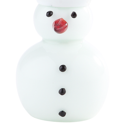 55892	 D3.5"H7.5" - GLASS SNOWMAN FIGURINE