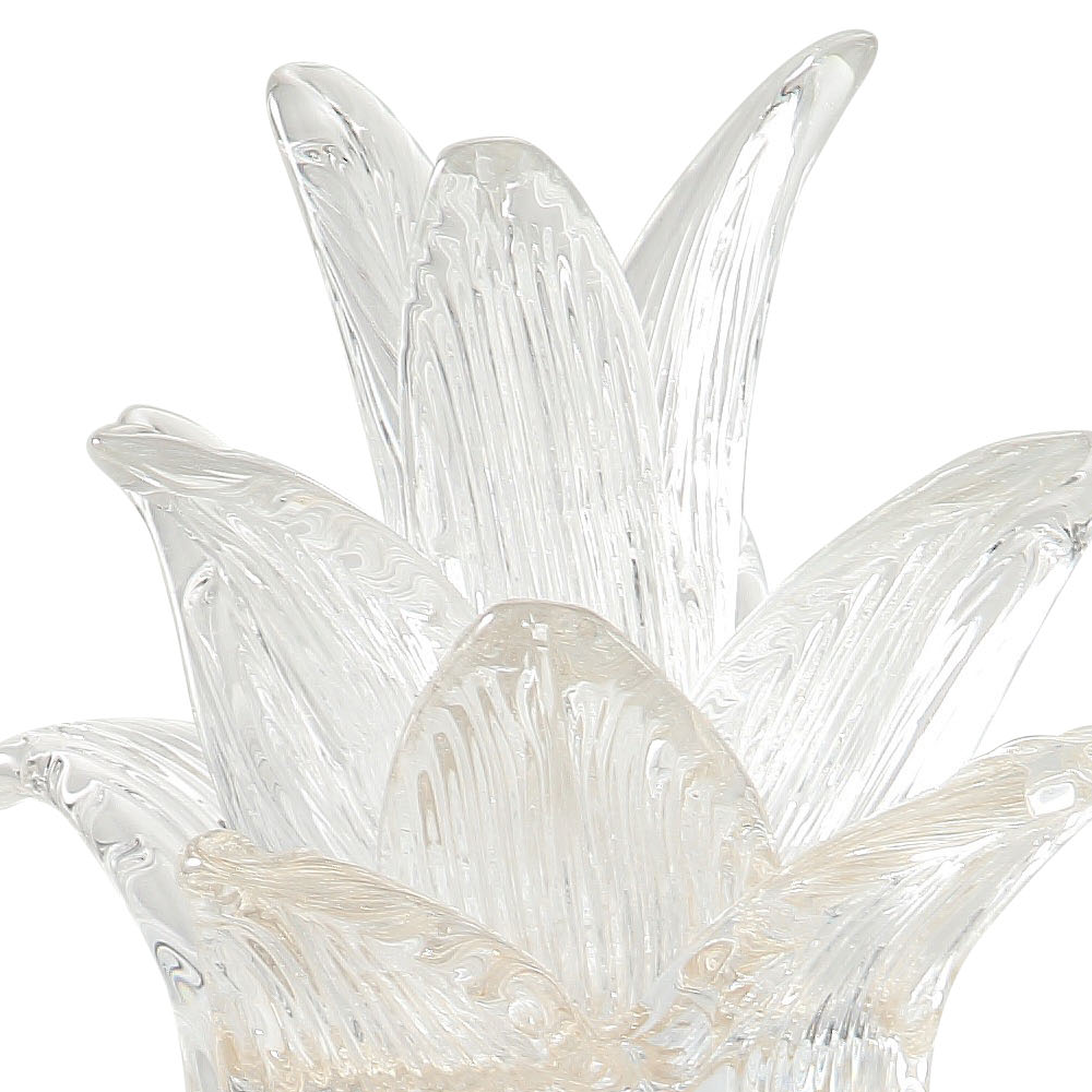 30006	 *D4.3"H9.1" - GLASS PINEAPPLE FIGURINE
