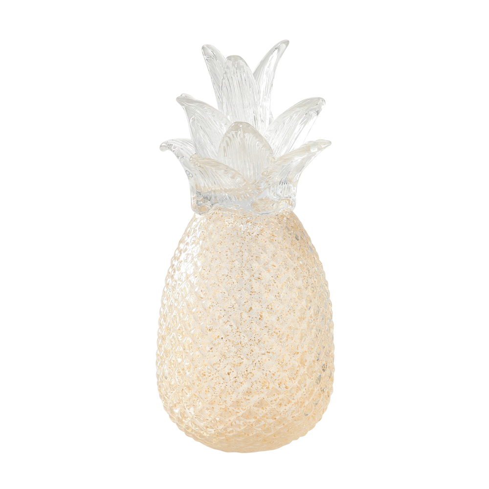 55982	 D6.5"H12" - GLASS PINEAPPLE FIGURINE