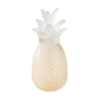 55982	 D6.5"H12" - GLASS PINEAPPLE FIGURINE
