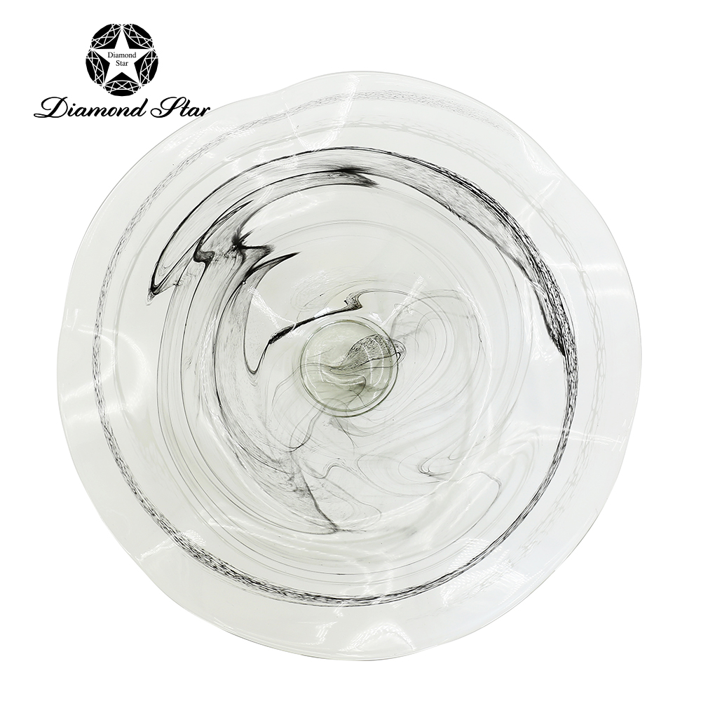 85575	 D25.5"H6" - ART GLASS WALL PLATE