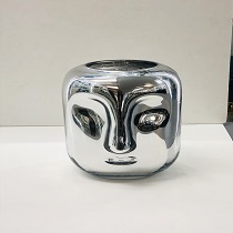 D6.3"H7.87" - FACE GLASS VASE