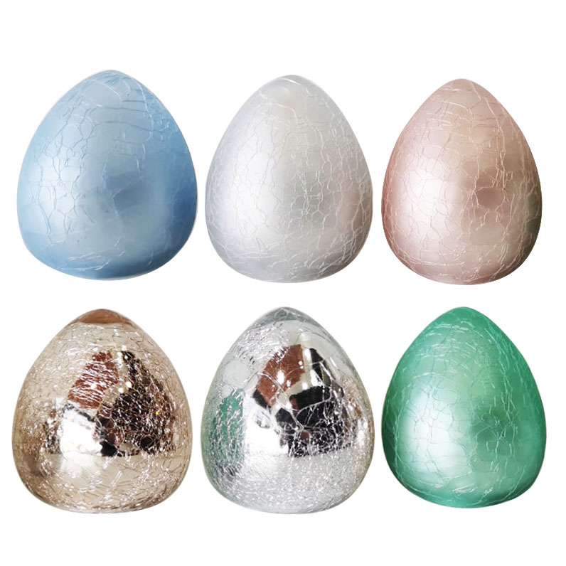 57680ASST	 D3.5"H4.3" - ASSORTED COLORS EASTER EGGS