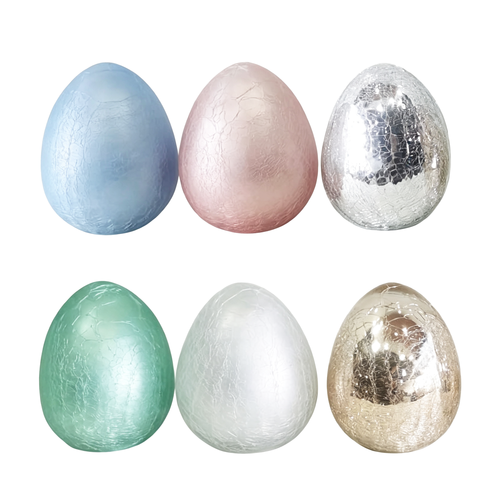 57681ASST	 D4.5"H5.5" - ASSORTED COLORS EASTER EGGS