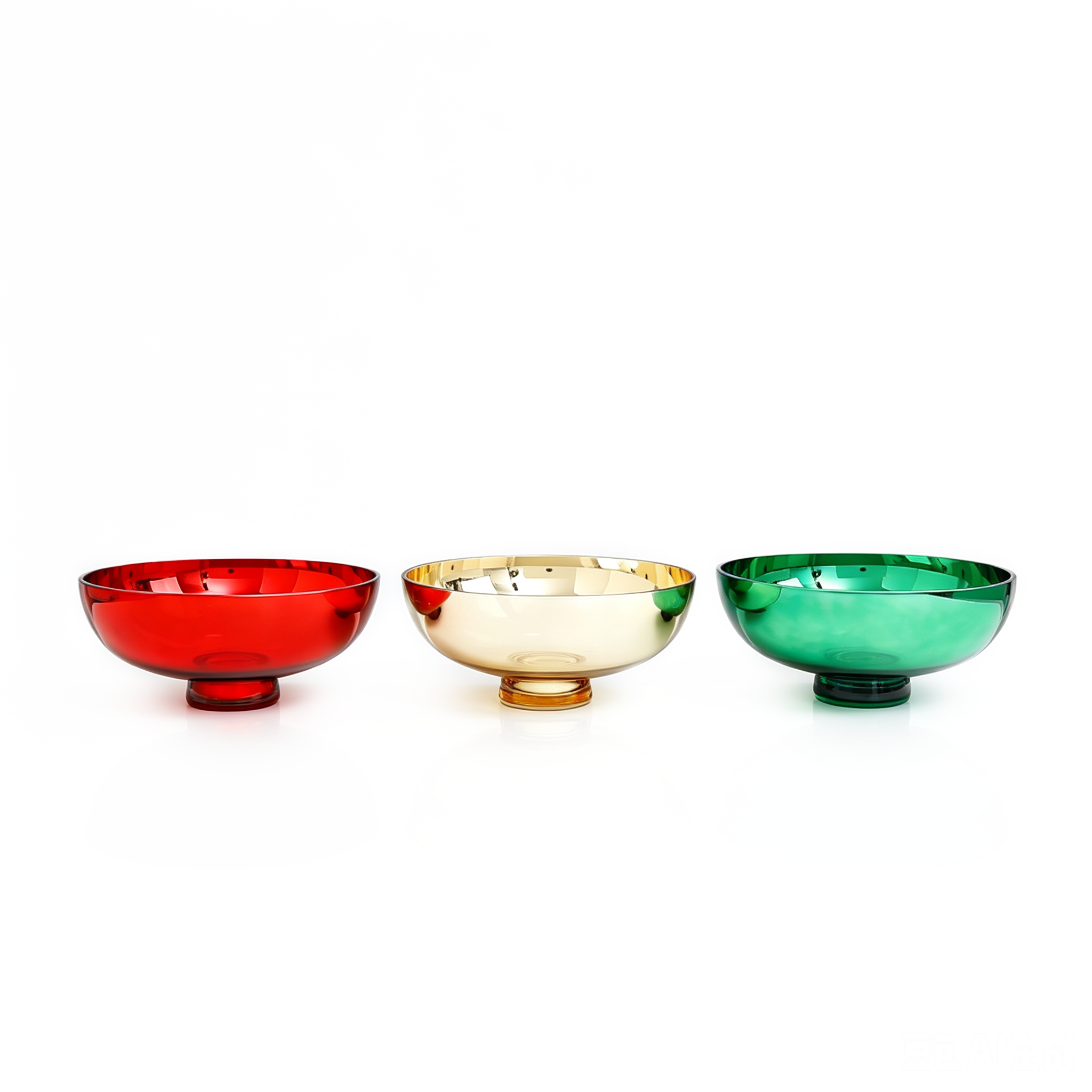 57706ASST	 D9.4"H4" - ASSORTED CHRISTMAS GLASS VASES