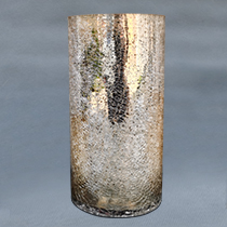 D6"H11.8" - GLASS CRACKLE CYLINDER