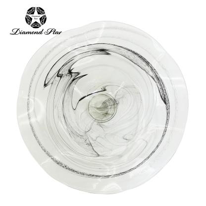 85575	 D25.5"H6" - ART GLASS WALL PLATE