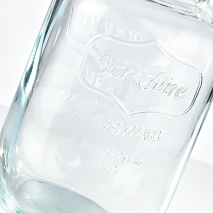 58048	 L6"W6"H10" - GLASS APOTHECARY JAR WITH METAL LID