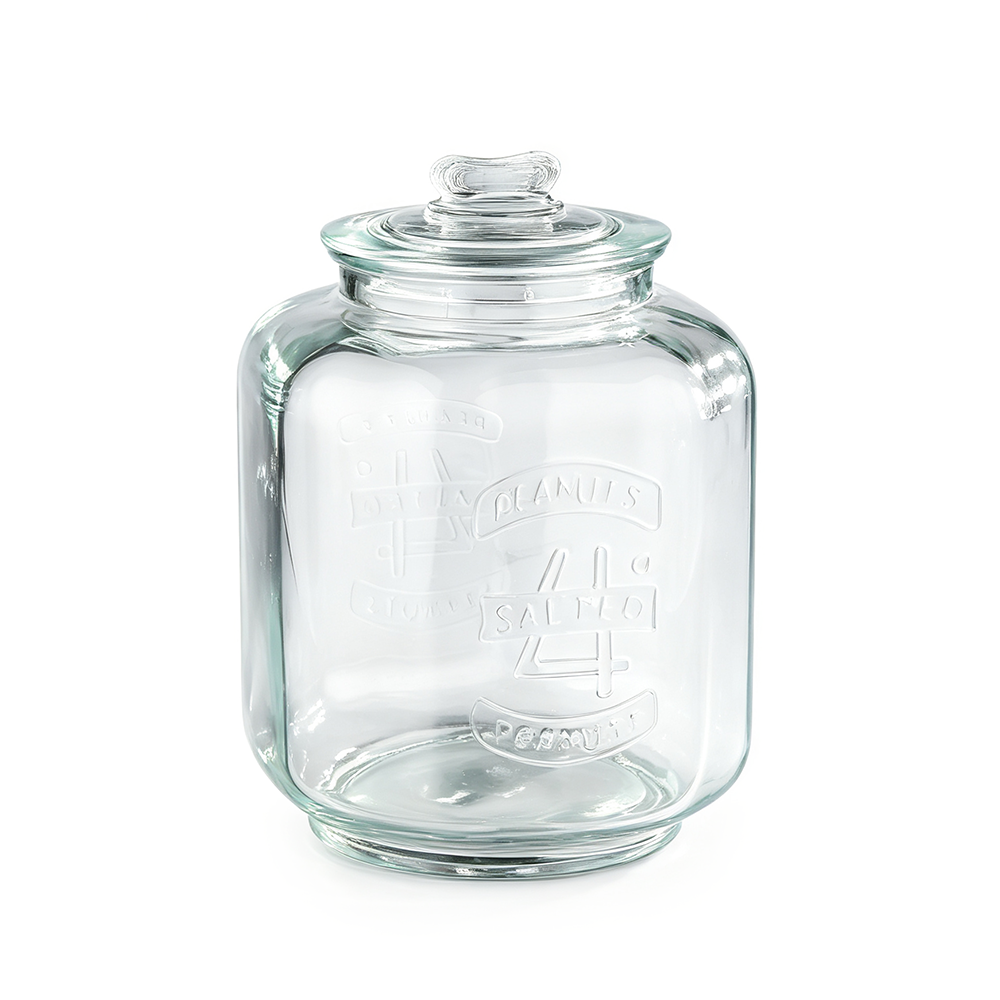 58050	 D7.5"H10" - GLASS APOTHECARY JAR WITH LID