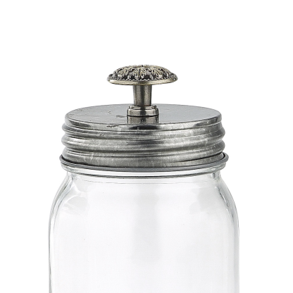 58181ASST	 D3"H6.5" - ASSORTED GLASS APOTHECARY JARS