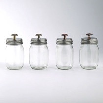 D3"H6.5" - ASSORTED GLASS APOTHECARY JARS