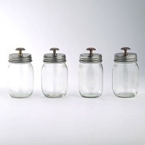 D3"H6.5" - ASSORTED GLASS APOTHECARY JARS