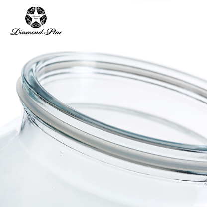 A94306	 D6.3"H8.7" - GLASS APOTHECARY JAR WITH METAL LID