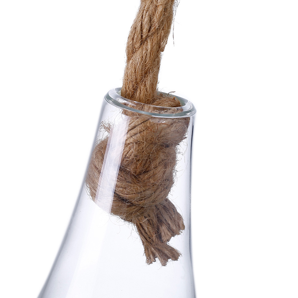 64514	 D5.5"H9" - TEARDROP HANGING ROPE TERRARIUM